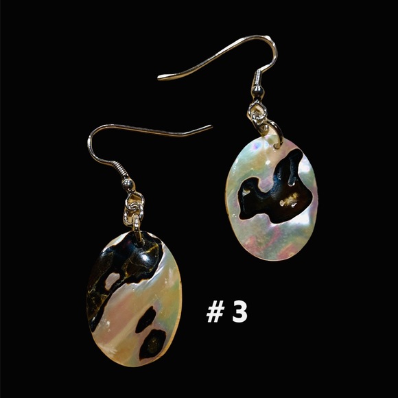 Assorted Turbo Sarmaticus Shell Oval Earrings ( - Picture 4 of 10